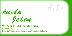 aniko jelen business card